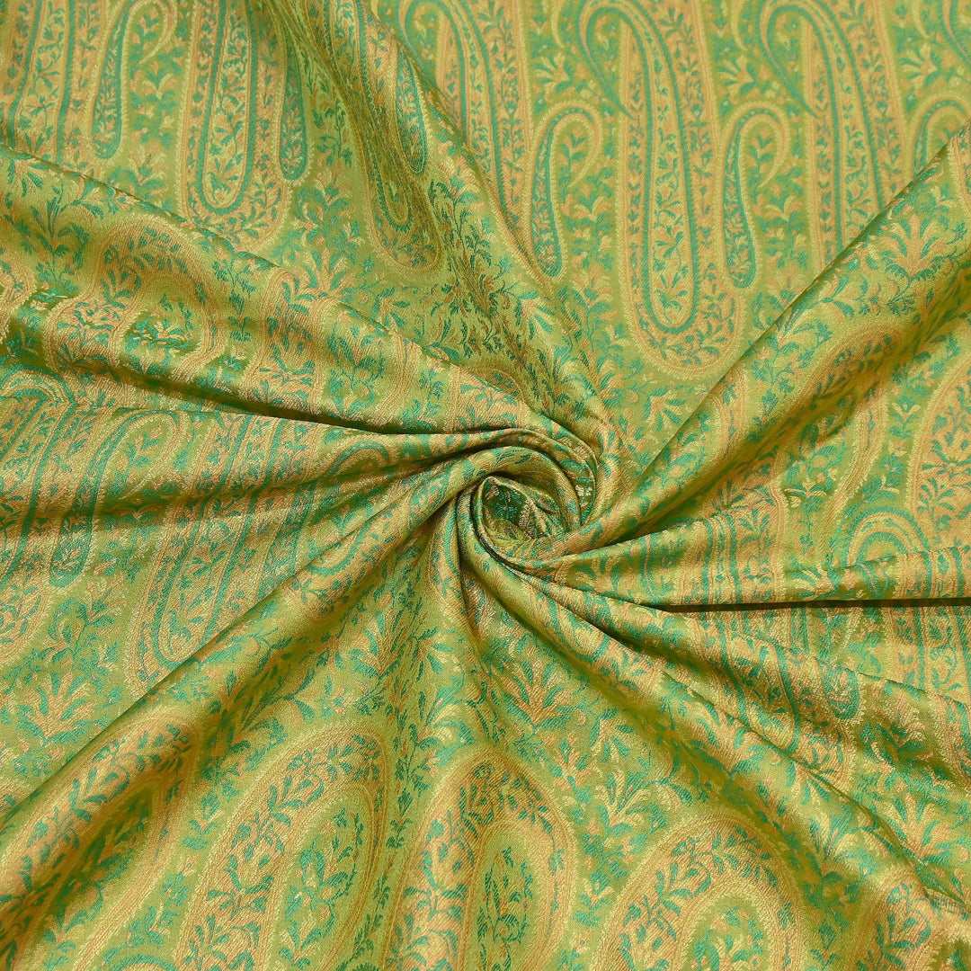 Resham Tehra Tanchui Brocade Fabric – Premium Traditional Designer Silk Brocade | HS0250-3