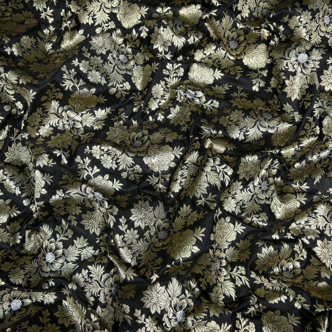 Semi Katan Silk Zari Brocade Fabrics