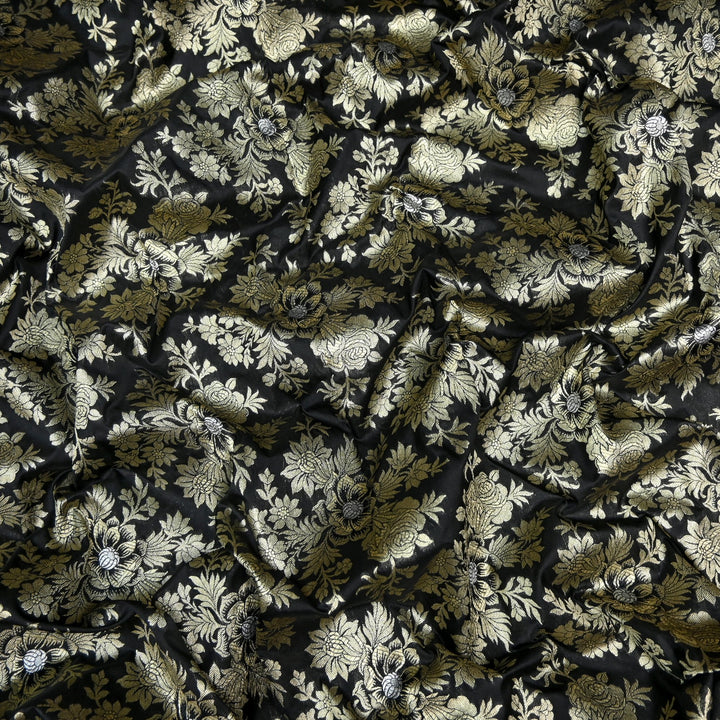 Semi Katan Silk Zari Brocade Fabrics