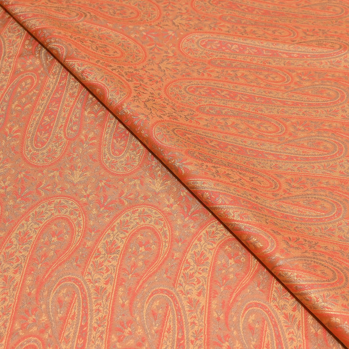 Resham Tehra Tanchui Brocade Fabric – Premium Traditional Designer Silk Brocade | HS0250-4