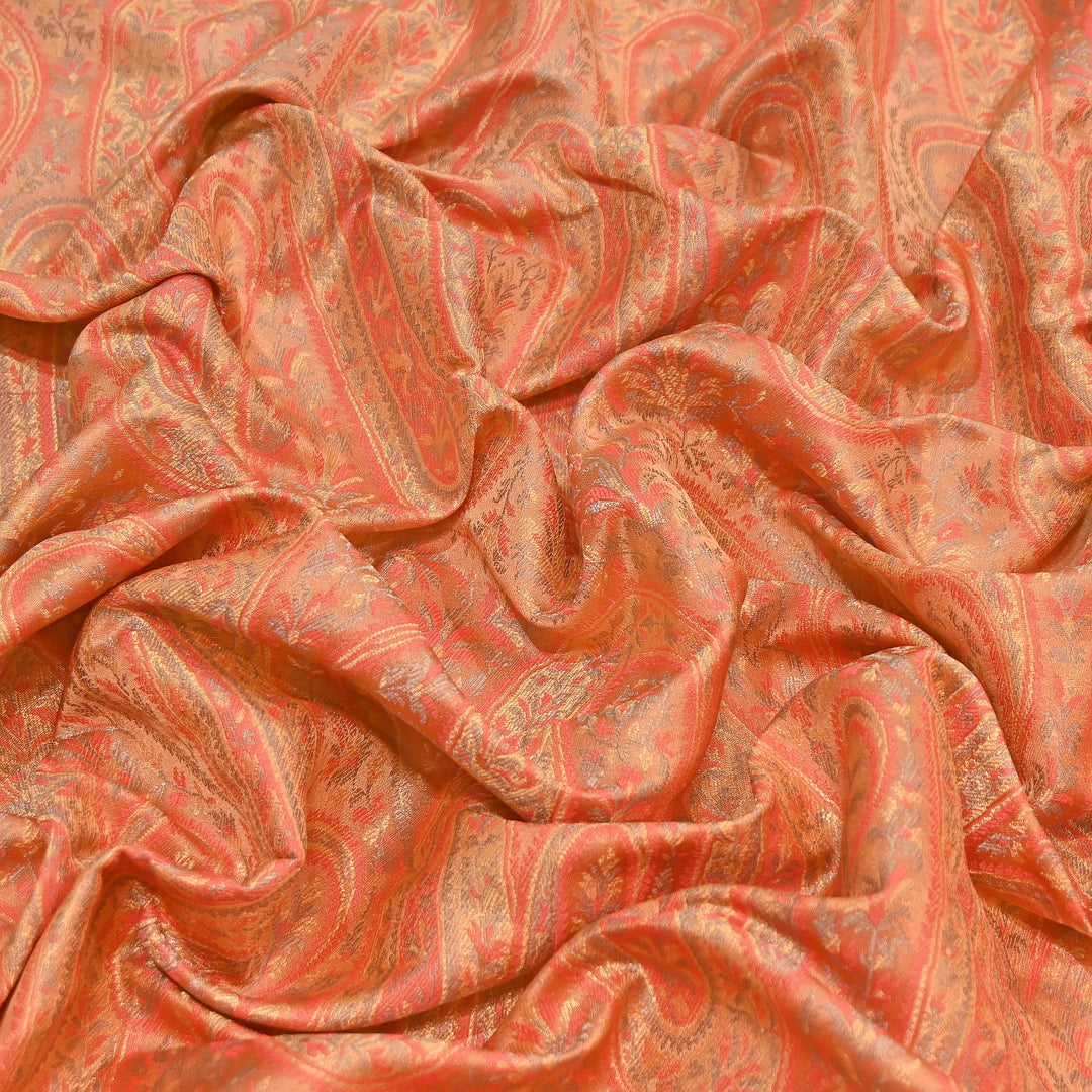 Resham Tehra Tanchui Brocade Fabric – Premium Traditional Designer Silk Brocade | HS0250-4