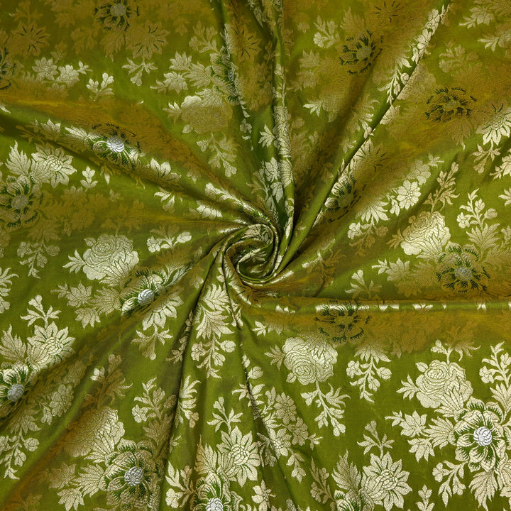 Semi Katan Silk Zari Brocade Fabrics