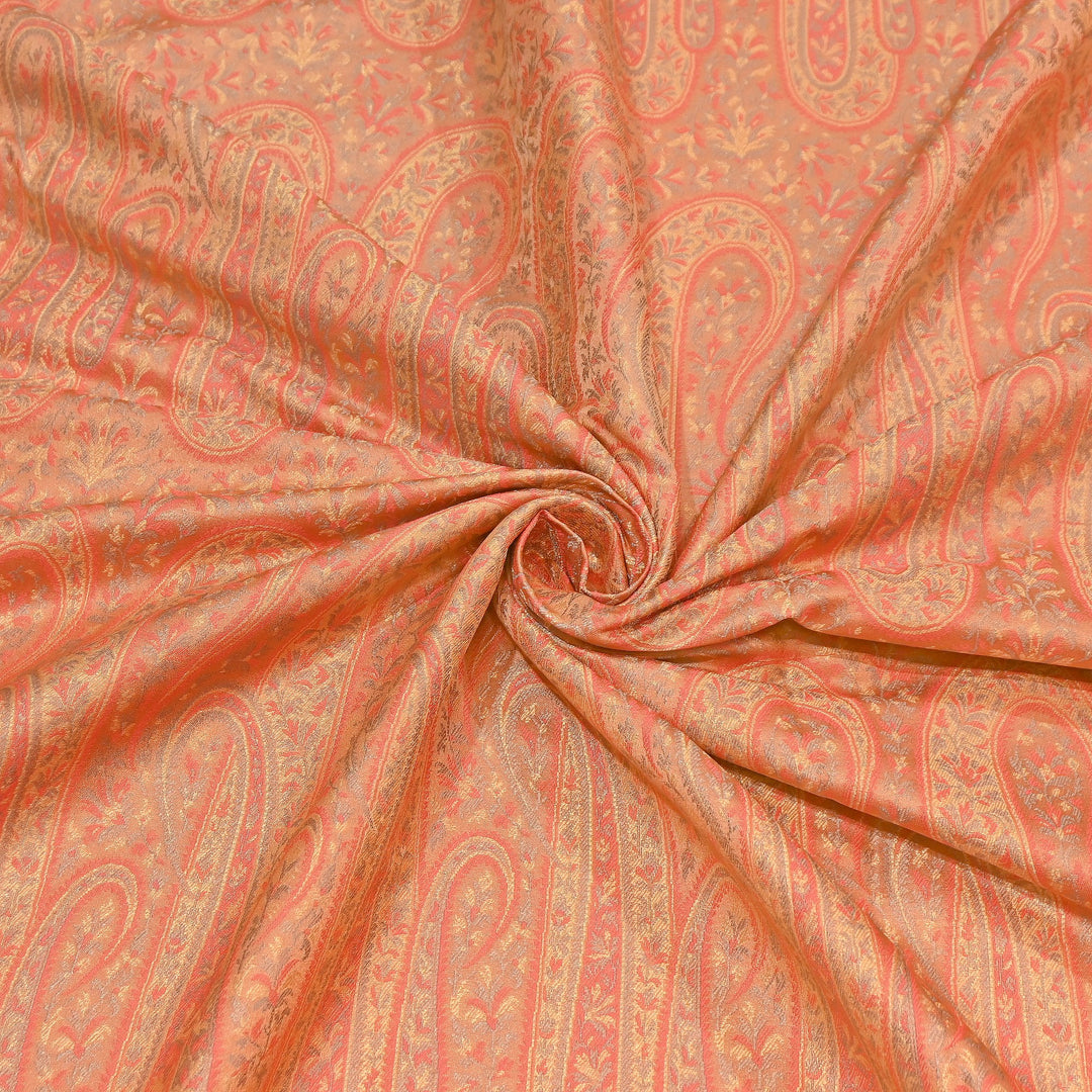 Resham Tehra Tanchui Brocade Fabric – Premium Traditional Designer Silk Brocade | HS0250-4