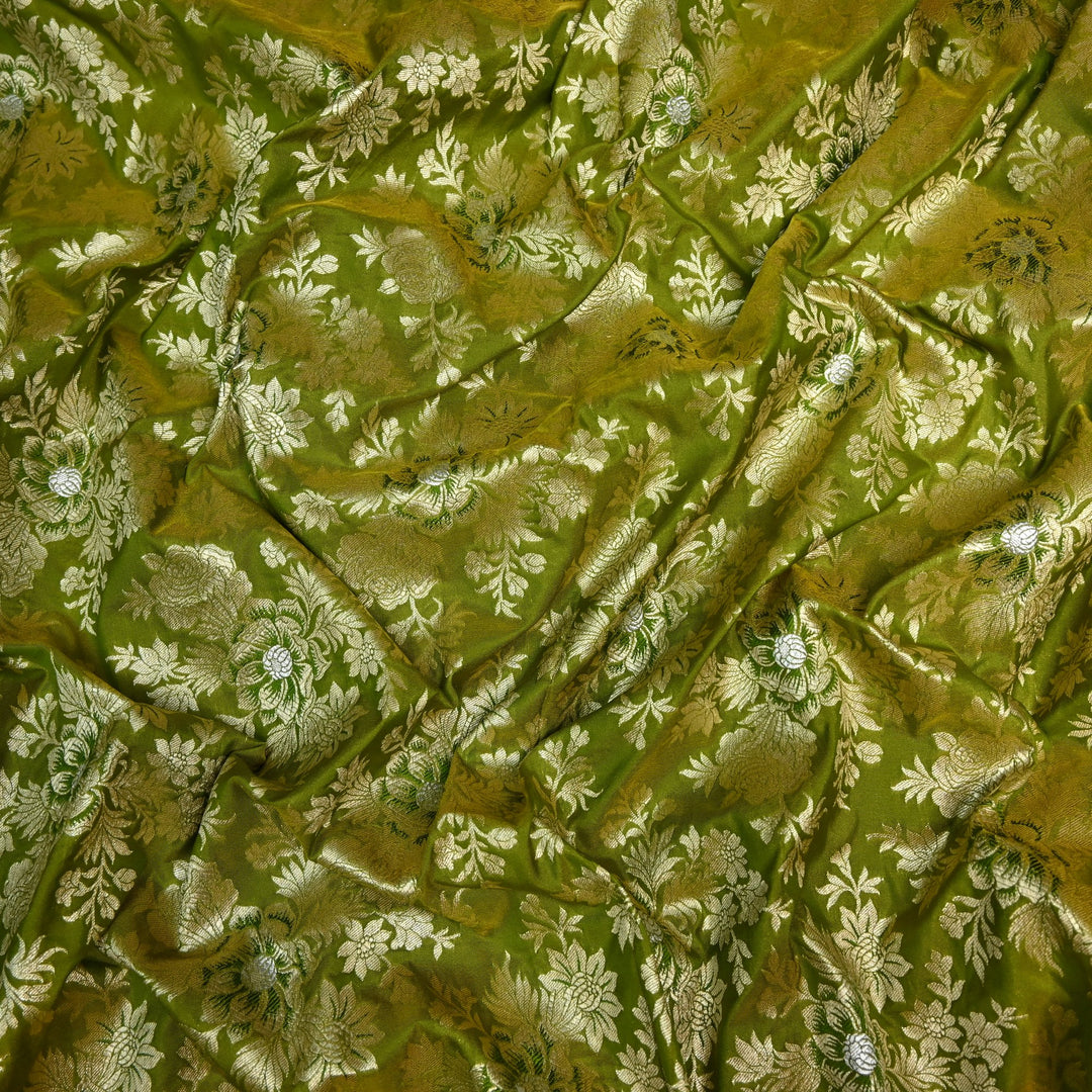 Semi Katan Silk Zari Brocade Fabrics
