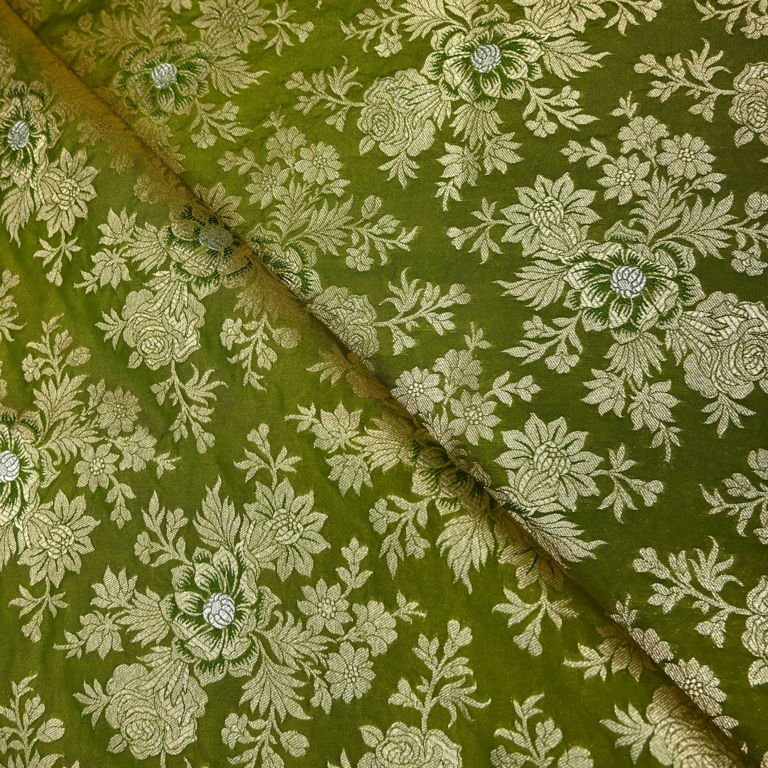 Semi Katan Silk Zari Brocade Fabrics