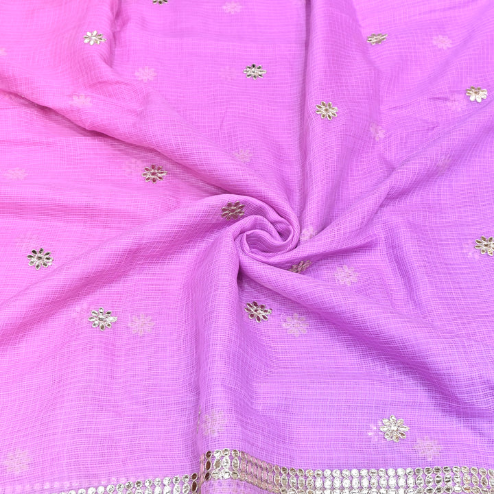 Kota Zari Foil Embroidery Fabric – Lightweight Designer Ethnic Fabric 200156-3