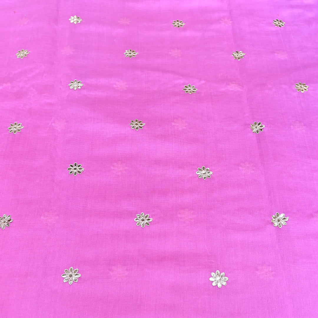 Silk Chanderi Zari Foil Embroidery Fabric – Premium Designer Ethnic Fabric 200154-3