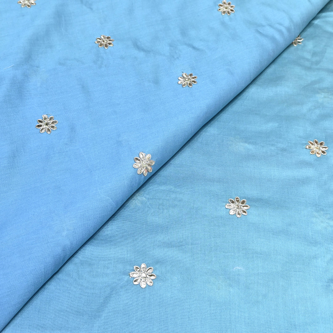 Silk Chanderi Zari Foil Embroidery Fabric – Premium Designer Ethnic Fabric 200154-4