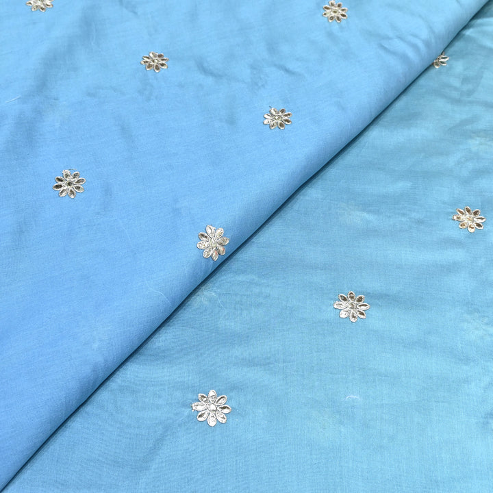 Silk Chanderi Zari Foil Embroidery Fabric – Premium Designer Ethnic Fabric 200154-4