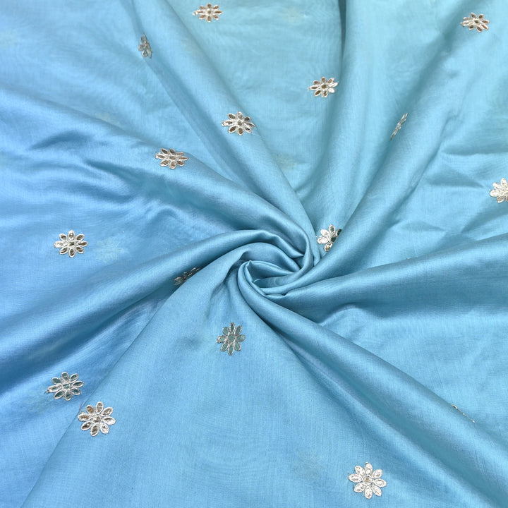 Silk Chanderi Zari Foil Embroidery Fabric – Premium Designer Ethnic Fabric 200154-4