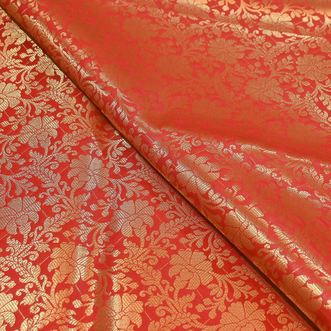 Art Zari Brocade Fabric – Traditional Designer Ethnic Wear Fabric | SAT010-2