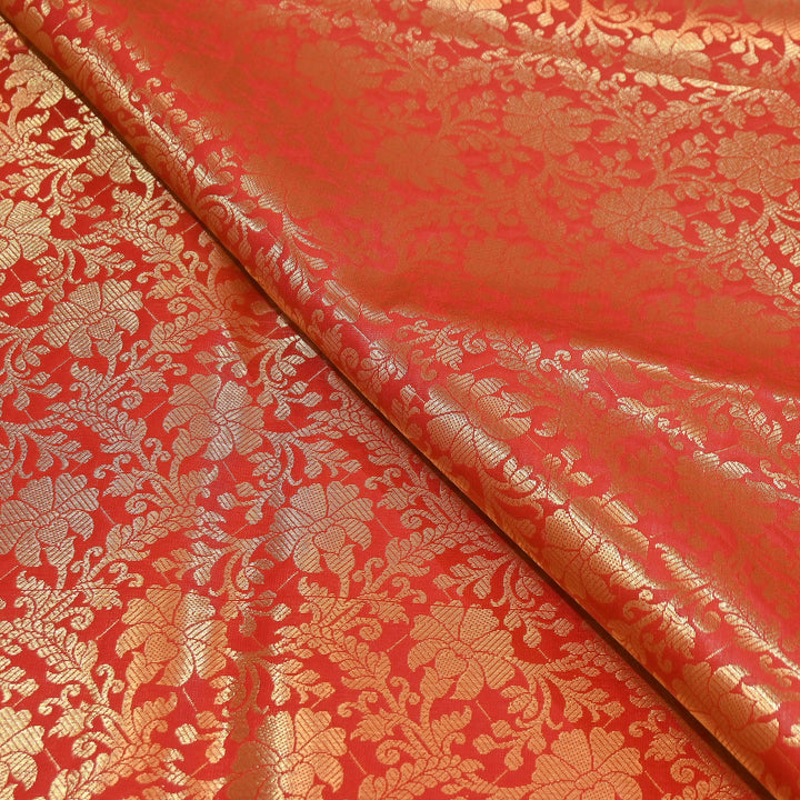 Art Zari Brocade Fabric – Traditional Designer Ethnic Wear Fabric | SAT010-2