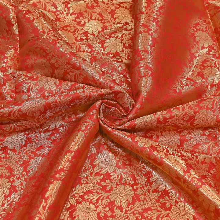 Art Zari Brocade Fabric – Traditional Designer Ethnic Wear Fabric | SAT010-2