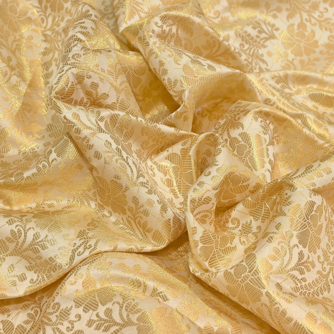 Art Zari Brocade Fabric – Traditional Designer Ethnic Wear Fabric | SAT010-3