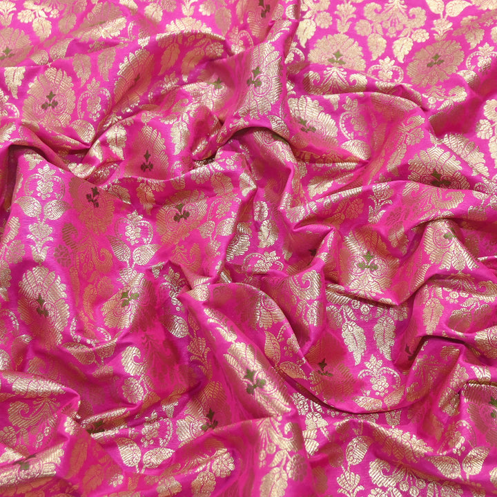 Premium Satin Mina Zari Brocade Fabric | Designer Fabric | ZZ1217-9