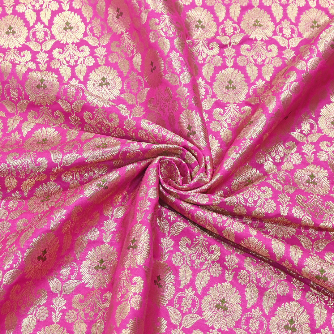Premium Satin Mina Zari Brocade Fabric | Designer Fabric | ZZ1217-9