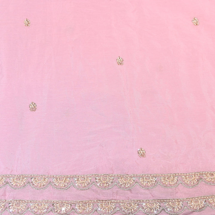 Premium Chinon Moti & Sequence Embroidery Dupatta Fabric | Designer Fabric - V2652C-1