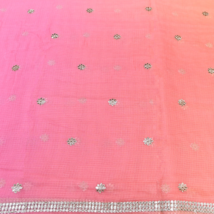 Kota Zari Foil Embroidery Fabric – Lightweight Designer Ethnic Fabric 200156-5