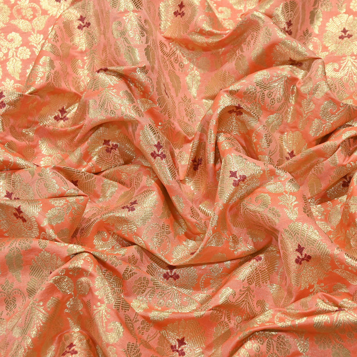 Premium Satin Mina Zari Brocade Fabric | Designer Fabric | ZZ1217-10