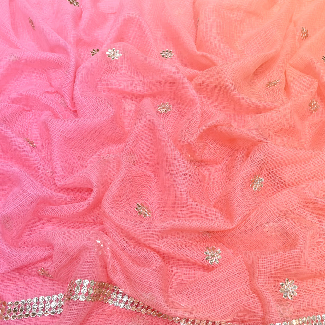 Kota Zari Foil Embroidery Fabric – Lightweight Designer Ethnic Fabric 200156-5