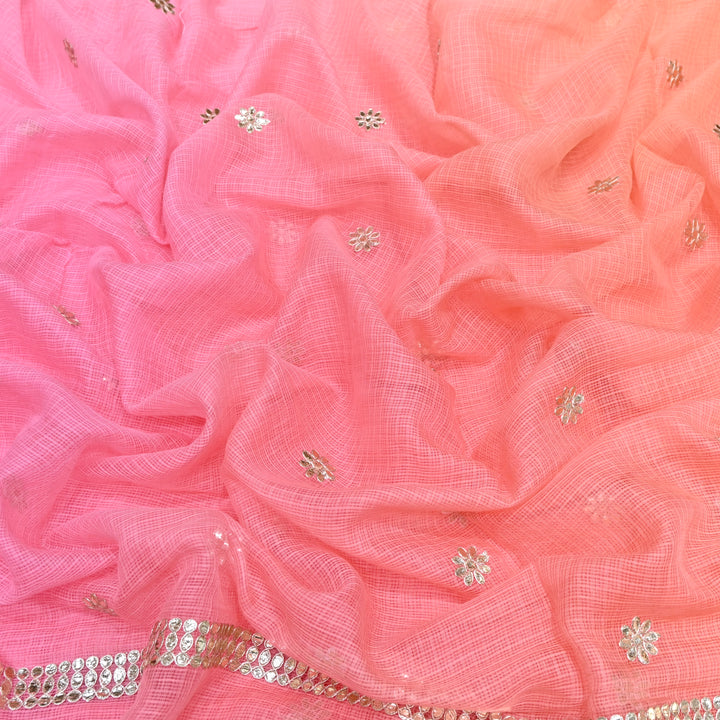 Kota Zari Foil Embroidery Fabric – Lightweight Designer Ethnic Fabric 200156-5
