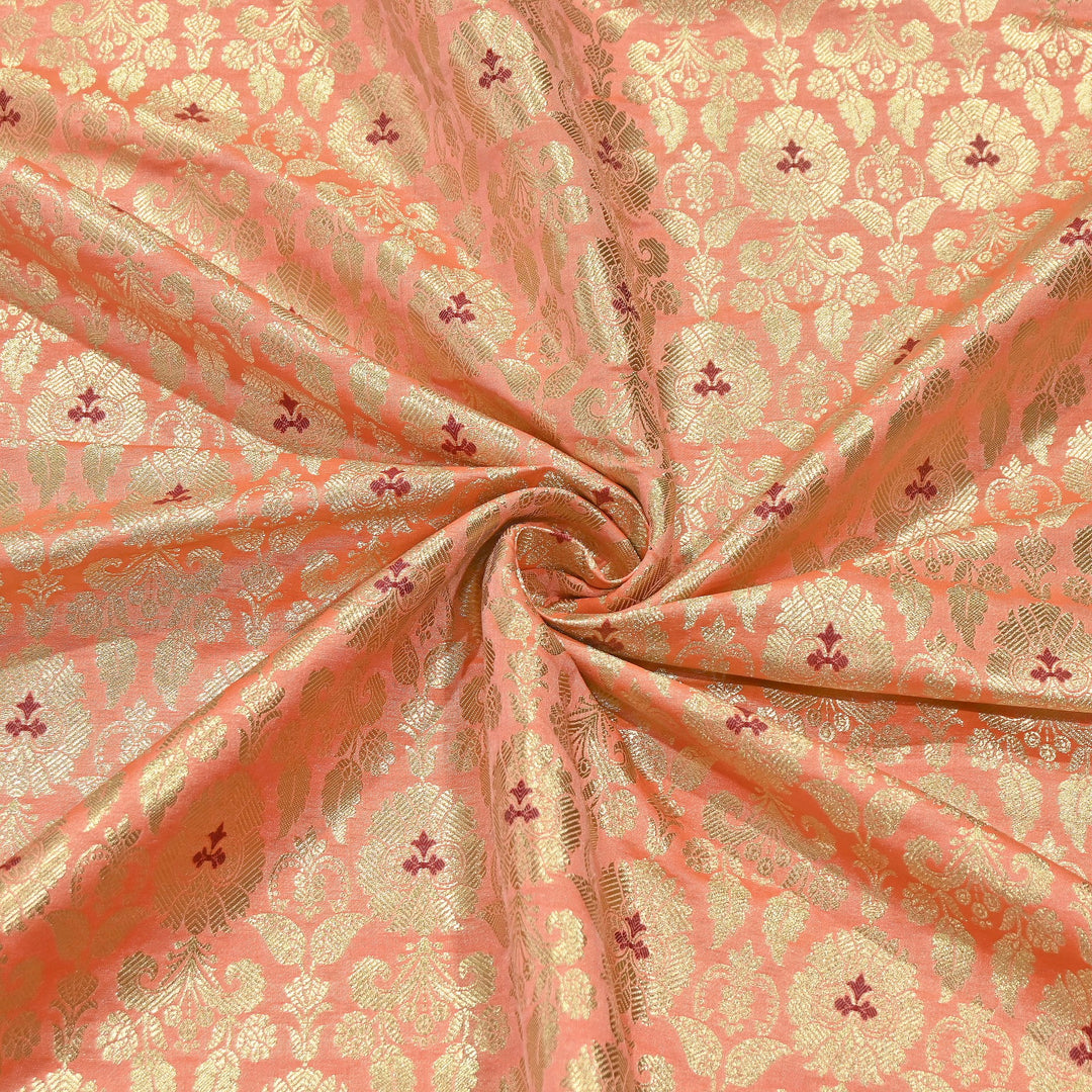 Premium Satin Mina Zari Brocade Fabric | Designer Fabric | ZZ1217-10