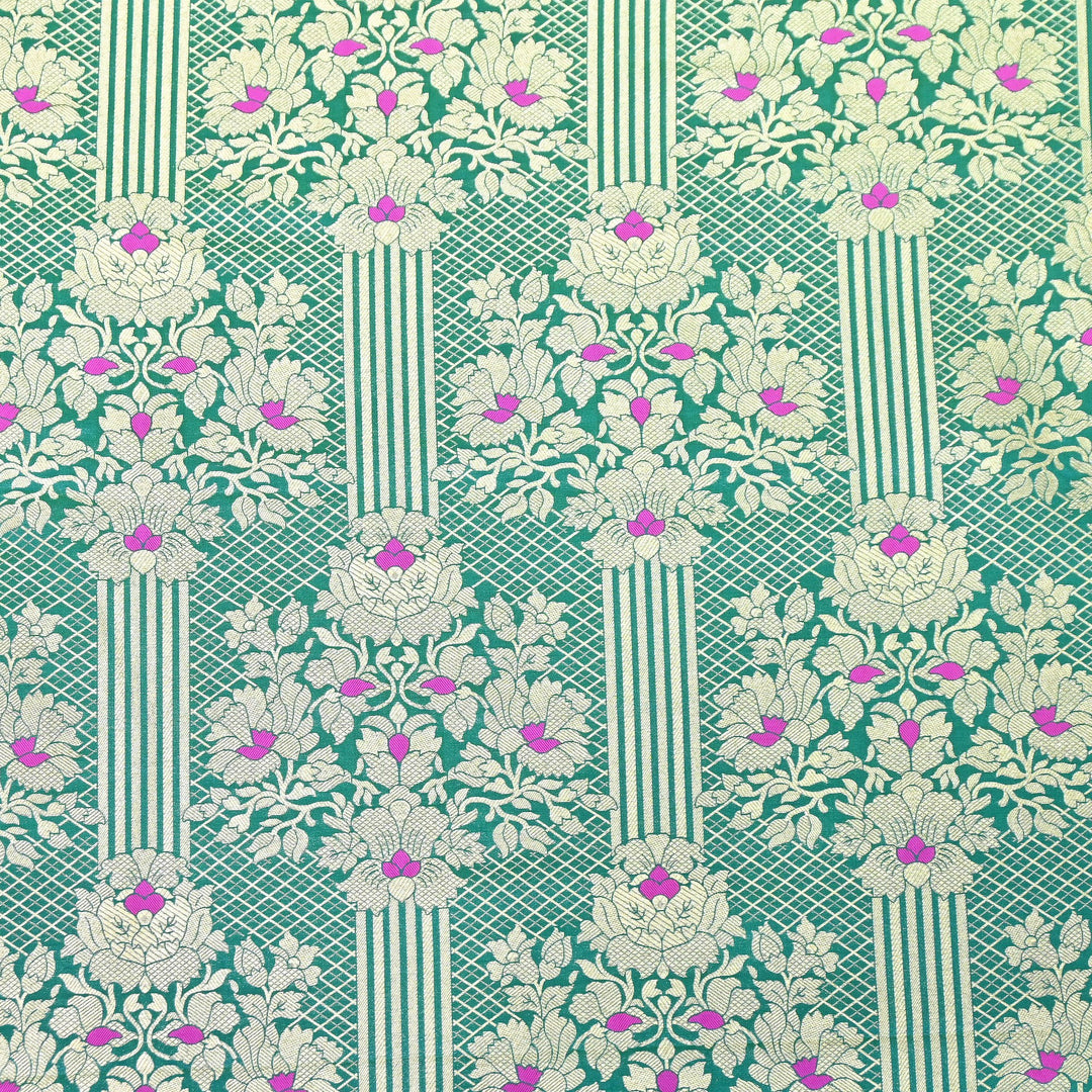 Premium Paudi Brocade Mina Jaal Fabric | Designer Fabric | ZZ0230-12