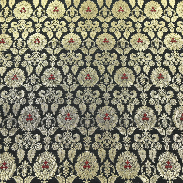 Premium Satin Mina Zari Brocade Fabric | Designer Fabric | ZZ1217-11