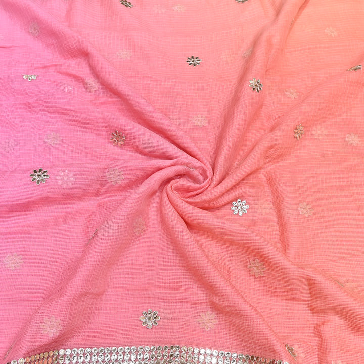 Kota Zari Foil Embroidery Fabric – Lightweight Designer Ethnic Fabric 200156-5