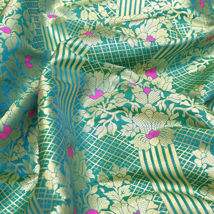 Premium Paudi Brocade Mina Jaal Fabric | Designer Fabric | ZZ0230-12