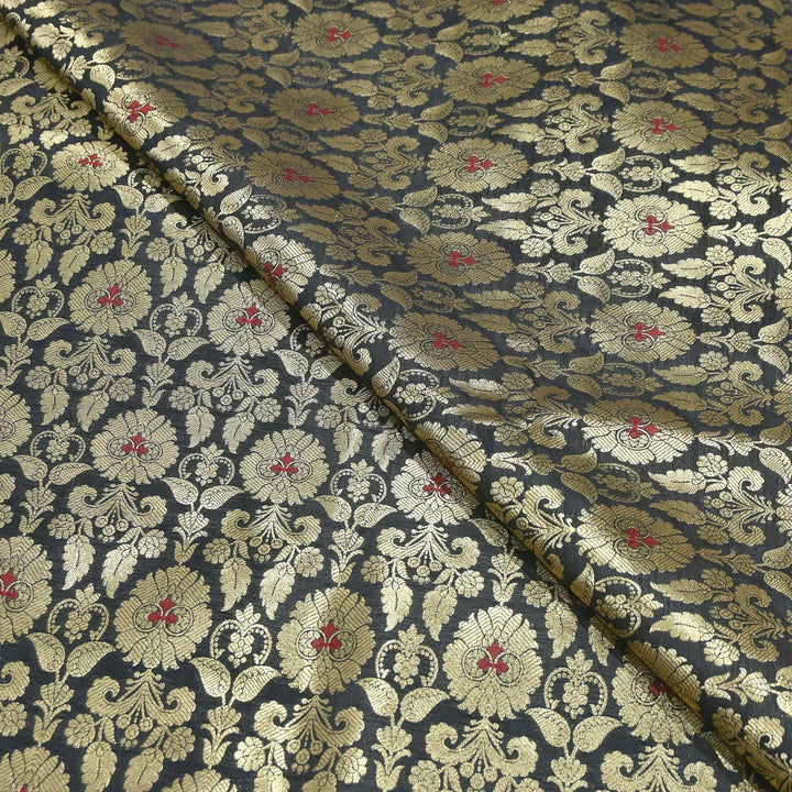 Premium Satin Mina Zari Brocade Fabric | Designer Fabric | ZZ1217-11
