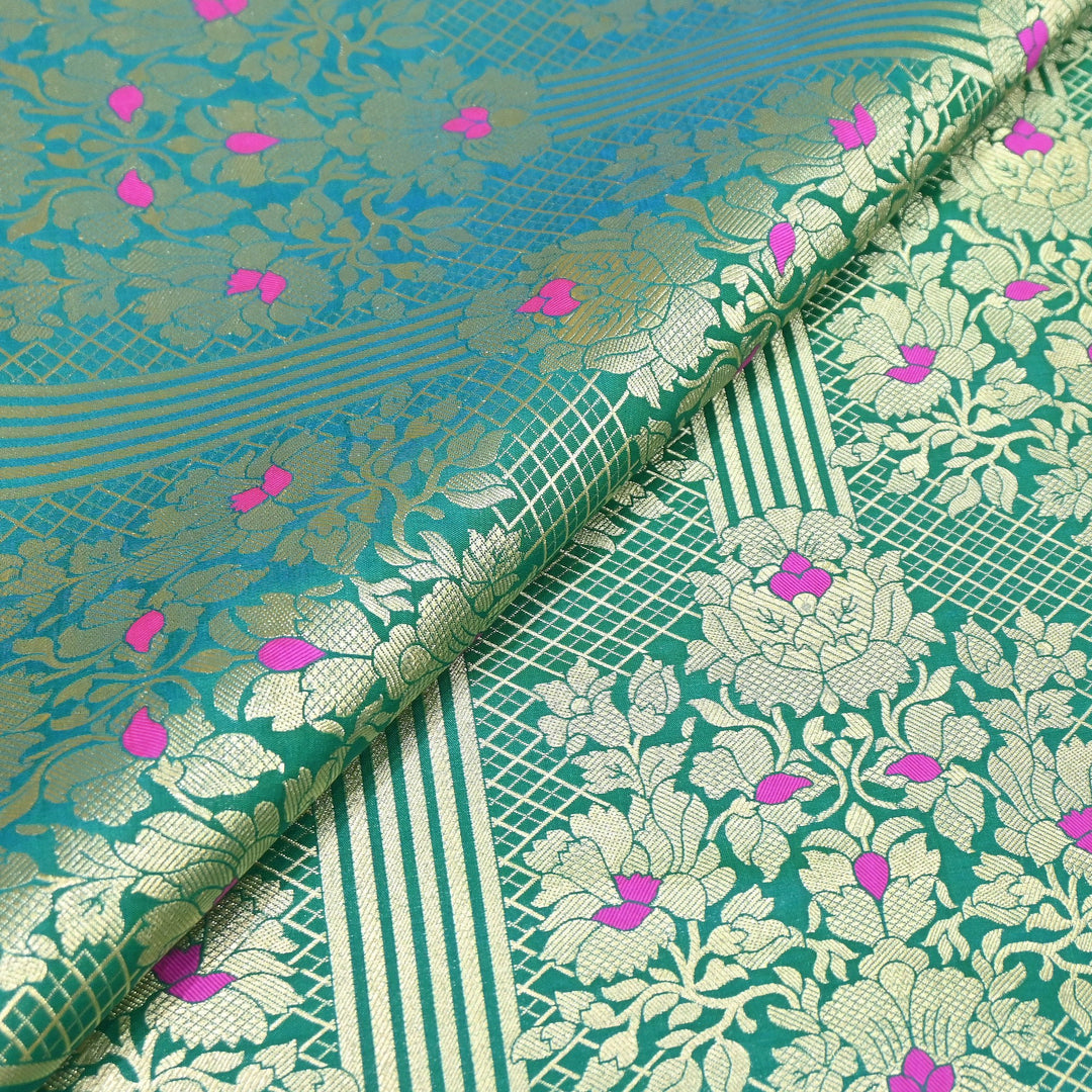 Premium Paudi Brocade Mina Jaal Fabric | Designer Fabric | ZZ0230-12