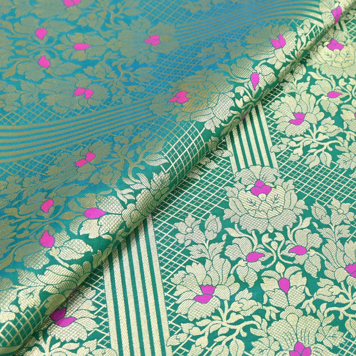 Premium Paudi Brocade Mina Jaal Fabric | Designer Fabric | ZZ0230-12