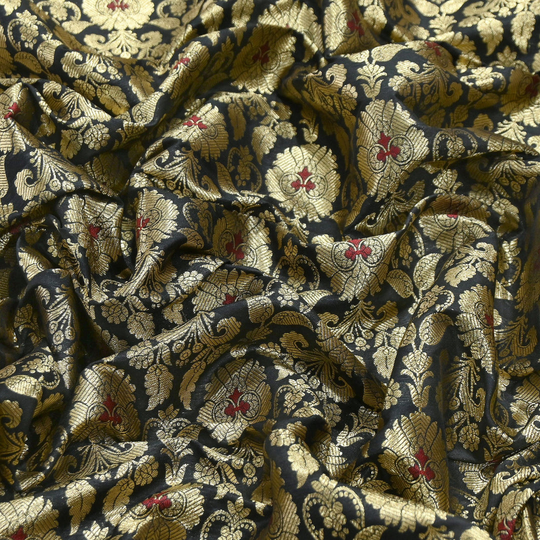 Premium Satin Mina Zari Brocade Fabric | Designer Fabric | ZZ1217-11