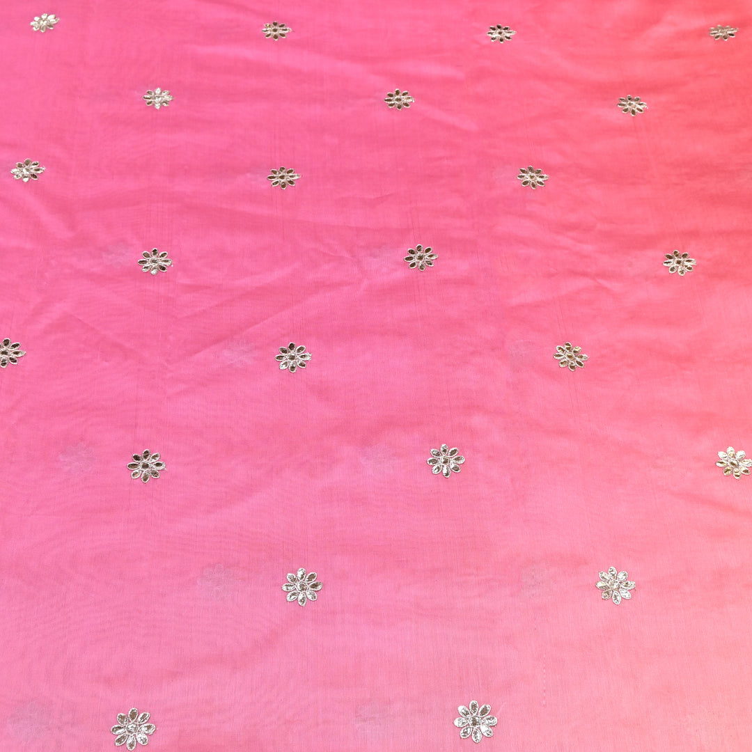Silk Chanderi Zari Foil Embroidery Fabric – Premium Designer Ethnic Fabric 200154-5