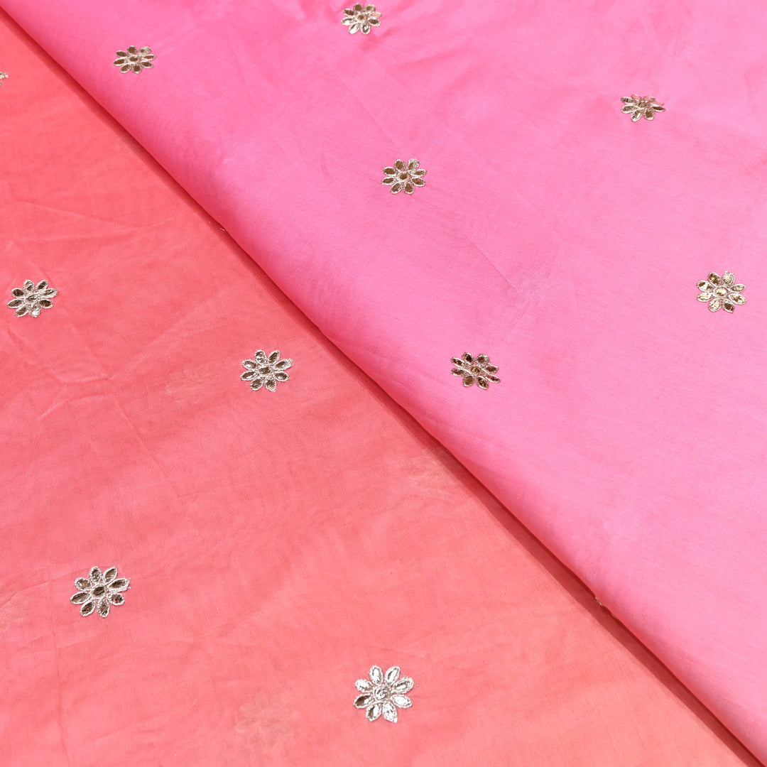 Silk Chanderi Zari Foil Embroidery Fabric – Premium Designer Ethnic Fabric 200154-5