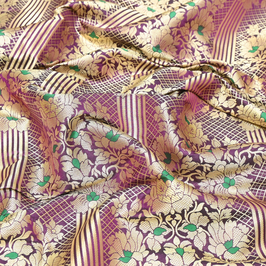 Premium Paudi Brocade Mina Jaal Fabric | Designer Fabric | ZZ0230-13