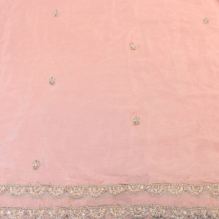 Premium Chinon Moti & Sequence Embroidery Dupatta Fabric | Designer Fabric - V2652C-3