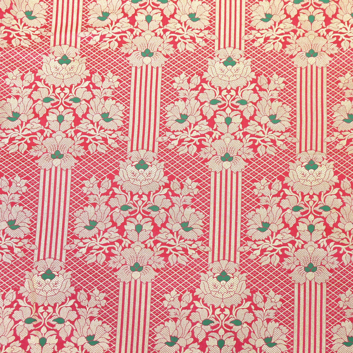 Premium Paudi Brocade Mina Jaal Fabric | Designer Fabric | ZZ0230-14