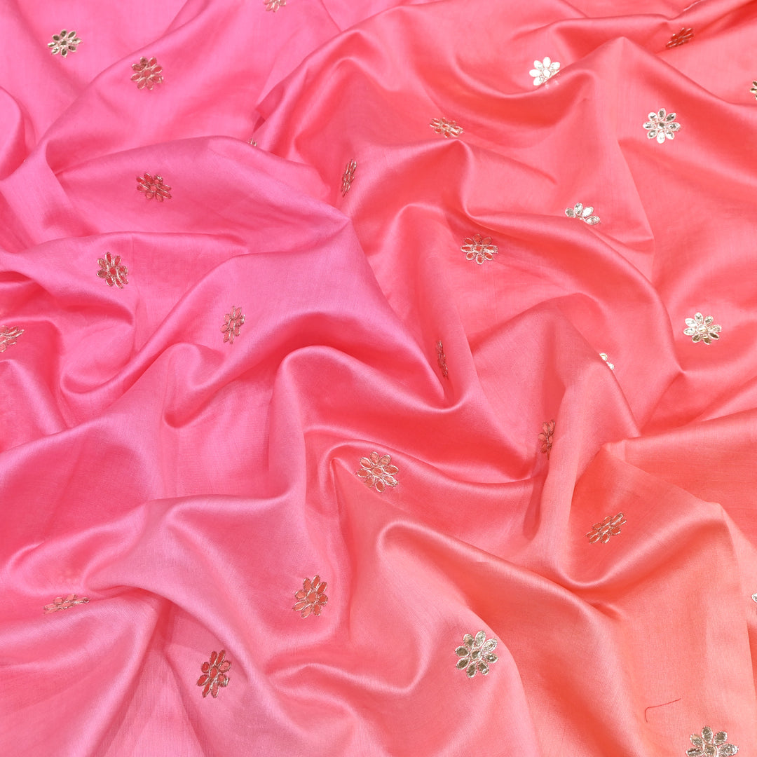 Silk Chanderi Zari Foil Embroidery Fabric – Premium Designer Ethnic Fabric 200154-5