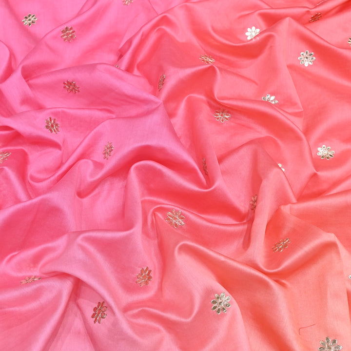 Silk Chanderi Zari Foil Embroidery Fabric – Premium Designer Ethnic Fabric 200154-5