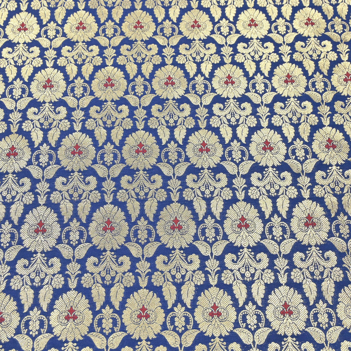 Premium Satin Mina Zari Brocade Fabric | Designer Fabric | ZZ1217-12