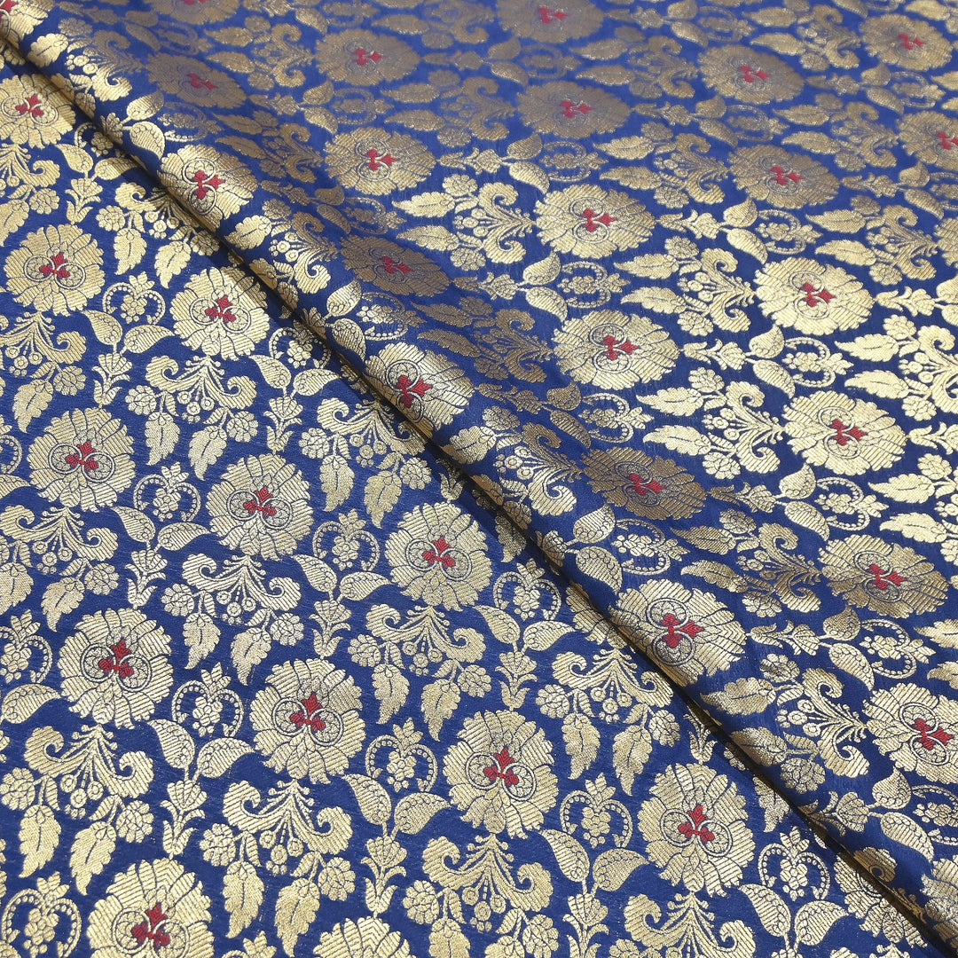 Premium Satin Mina Zari Brocade Fabric | Designer Fabric | ZZ1217-12