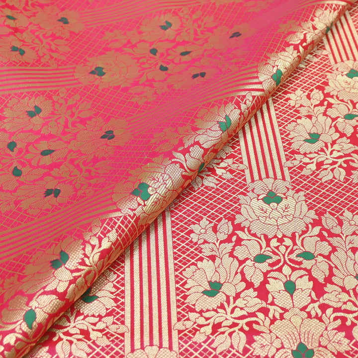 Premium Paudi Brocade Mina Jaal Fabric | Designer Fabric | ZZ0230-14