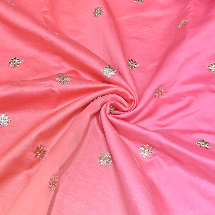 Silk Chanderi Zari Foil Embroidery Fabric – Premium Designer Ethnic Fabric 200154-5