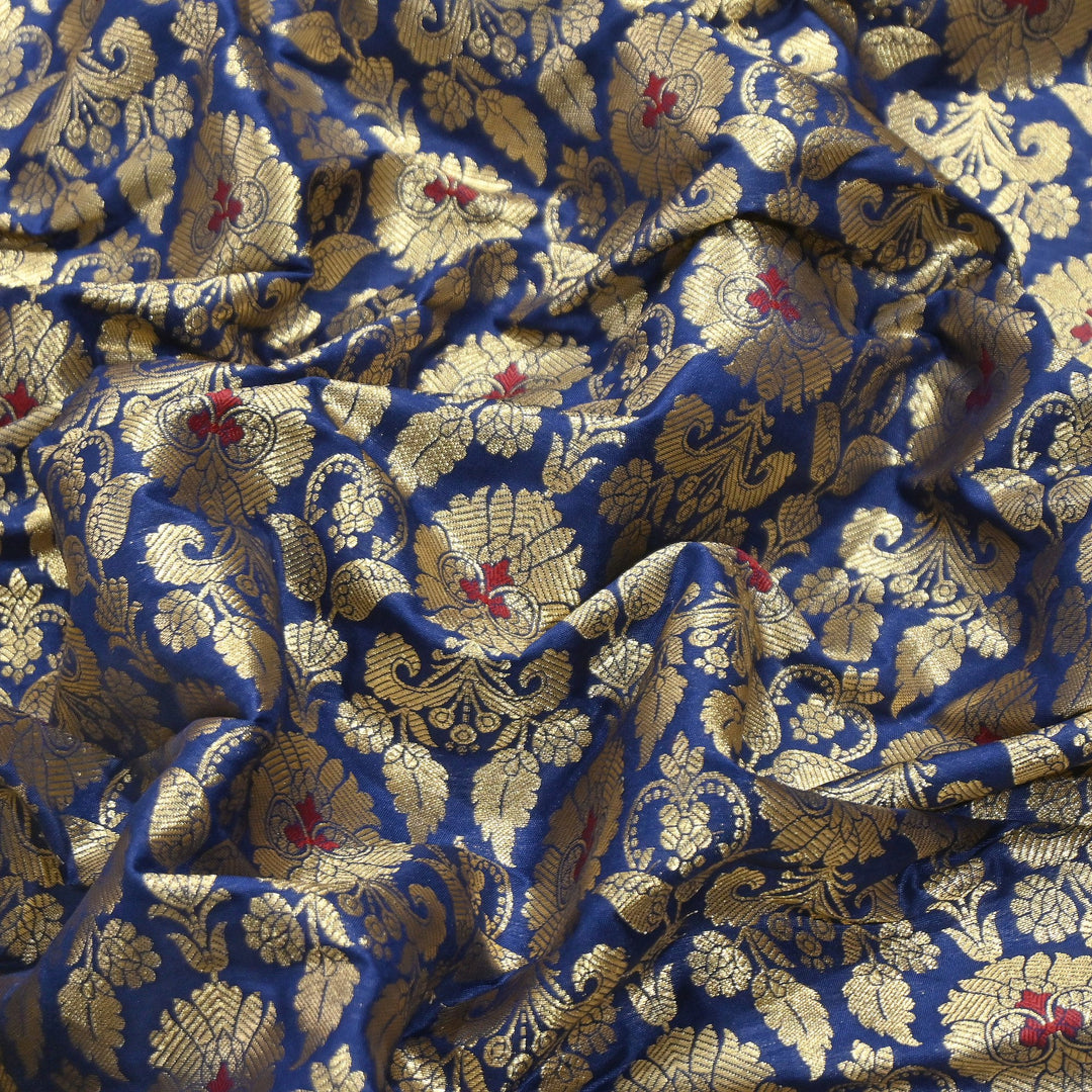Premium Satin Mina Zari Brocade Fabric | Designer Fabric | ZZ1217-12