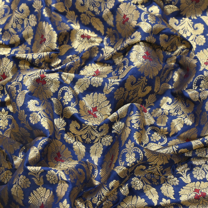 Premium Satin Mina Zari Brocade Fabric | Designer Fabric | ZZ1217-12