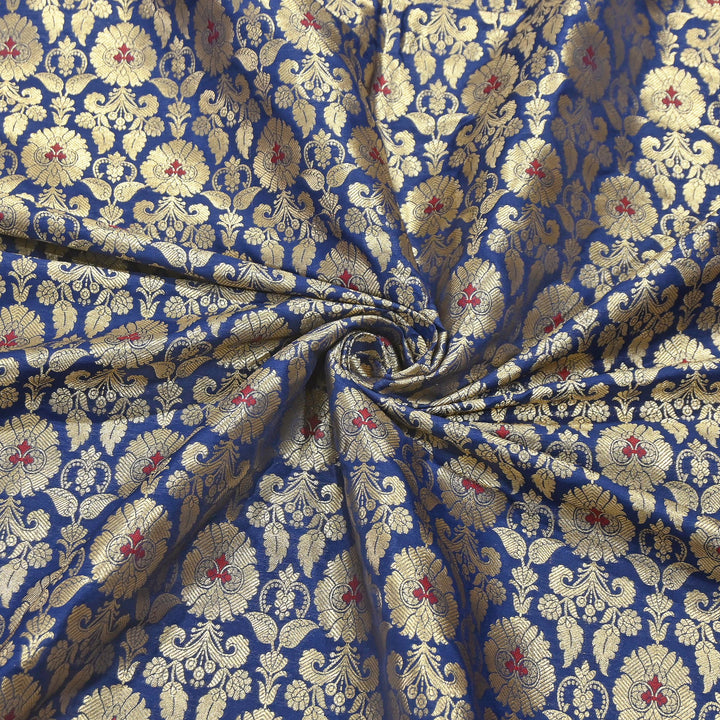 Premium Satin Mina Zari Brocade Fabric | Designer Fabric | ZZ1217-12