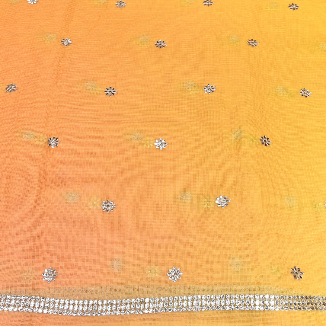 Kota Zari Foil Embroidery Fabric – Lightweight Designer Ethnic Fabric 200156-2