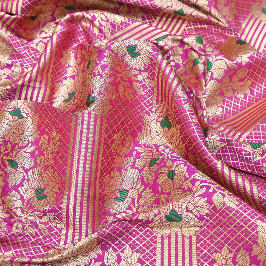 Premium Paudi Brocade Mina Jaal Fabric | Designer Fabric | ZZ0230-15